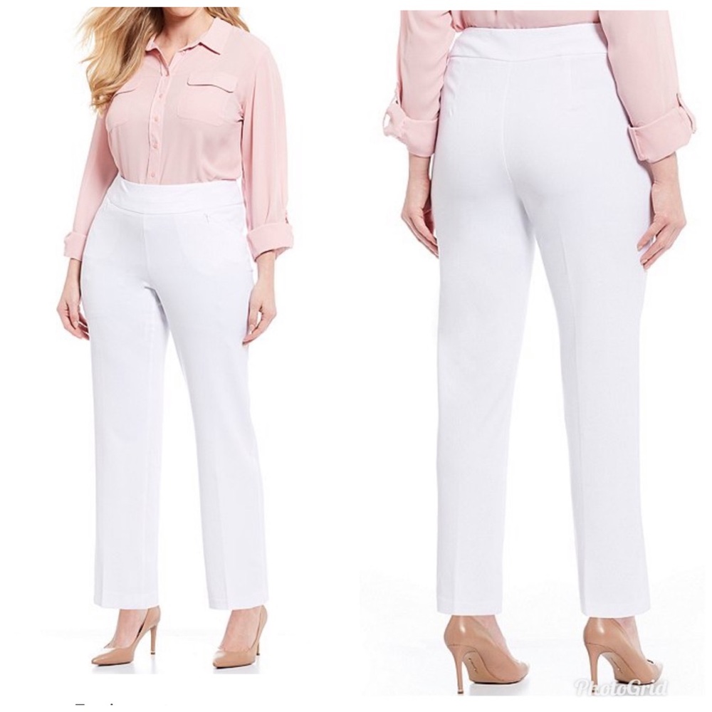 Investments White Straight Leg Pant NWT size 22WS